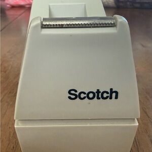Vntg SCOTCH TAPE DESK DISPENSER C -38 BEIGE WEIGHTED USED ST PAUL MN 1980s USA